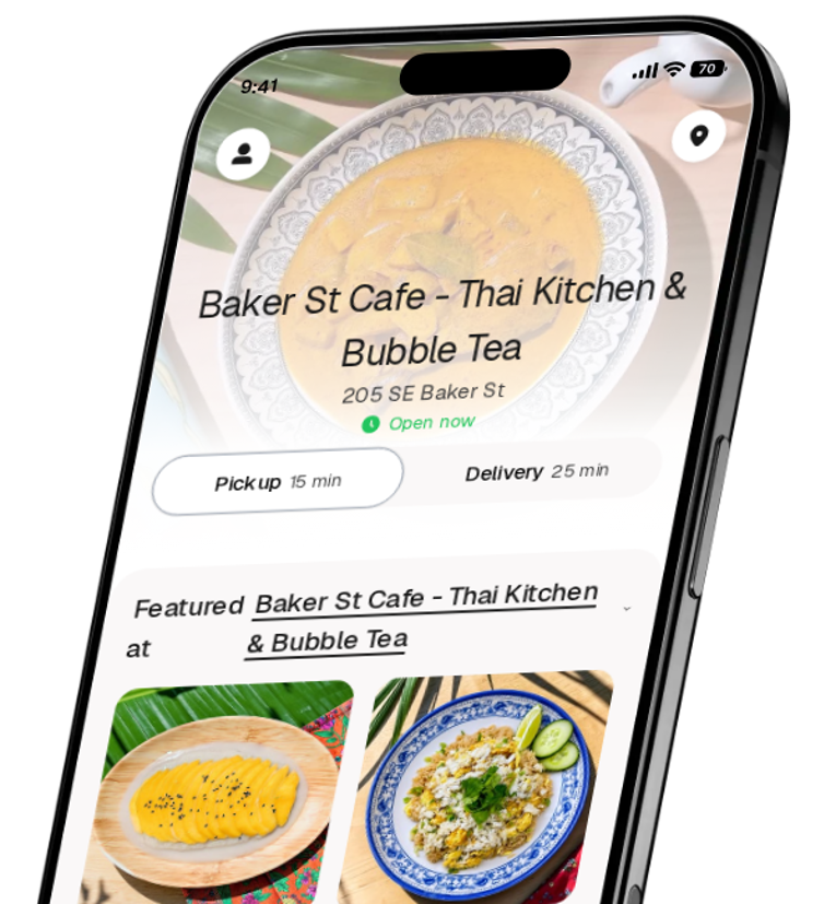 Baker St Cafe - Thai Kitchen & Bubble Tea app preview